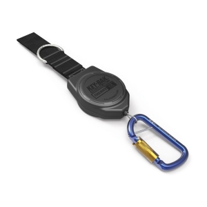 Key-Bak Pro 3lb Tool Holder Reel with Carabiner, Belt Loop, Black