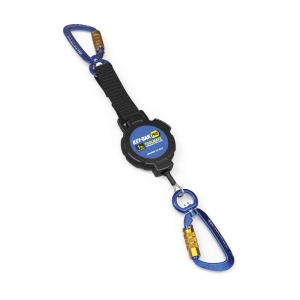 Key-Bak Pro 1lb Tool Holder Reel with Carabiner, Carabiner, Black