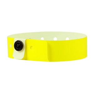 Pack of 500 PDC Wristband Plastic 19mm Yellow - Pack in Sheets of 10