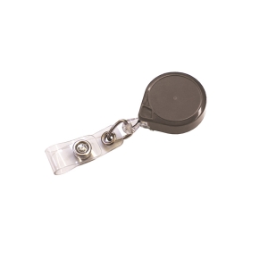 Keybak Minibak Retractable Belt Clip ID Strap - Grey 