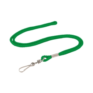 Pack of 50 Lanyards Cord with Swivel Hook, 3mm, Green