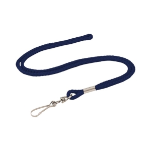 Pack of 50 Lanyards Cord with Swivel Hook, 3mm, Navy Blue