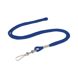 Pack of 50 Lanyards Cord with Swivel Hook, 3mm, Royal Blue