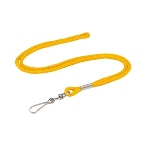 Pack of 50 Lanyards Cord with Swivel Hook, 3mm, Yellow
