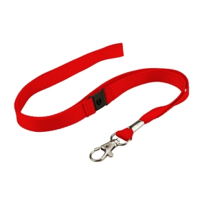 Pack of 50 Lanyards with Trigger Hook, Breakaway, 16mm, Red