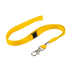 Pack of 50 Lanyards with Trigger Hook, Breakaway, 16mm, Yellow