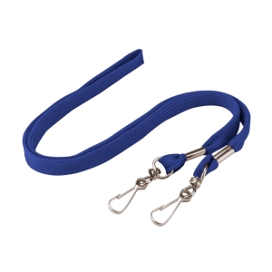 Pack of 50 Lanyards with Dual Swivel Hooks, 10mm, Royal Blue