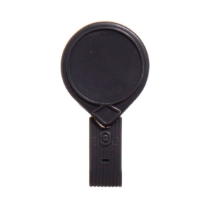 Key-Bak Mini-Bak ID Badge Reel with ID Card Strap, Belt Clip, Black, Round