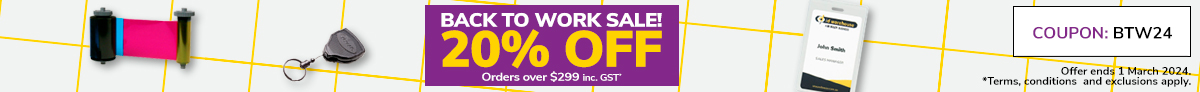 Back to Work Sale - 20% Off Orders Over $299 (inc. GST)